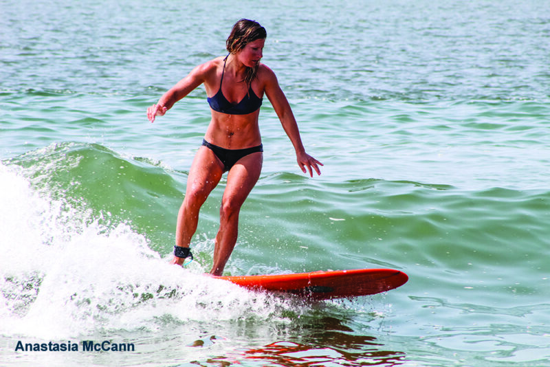 Anastasia McCann surfing Cape May