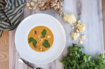 Try this at home cape may agazine early summer 2022 Coconut Curry Cauliflower Bisque