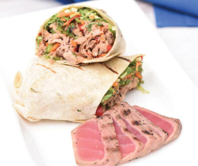 Grilled Asian Tuna Salad Wraps