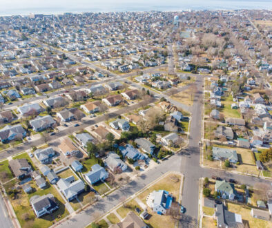 Aerial view showing Village Greene in Cape May