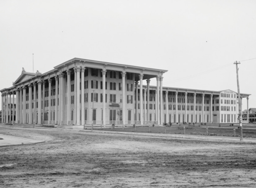 the stockton Black and white photograph of the Stockton Hotel